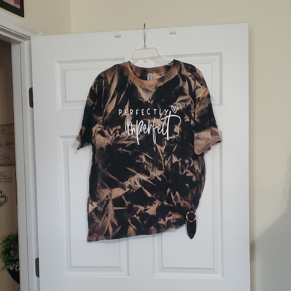 Gildan Softstyle Black and Brown  "Perfectly Imperfect" Tee